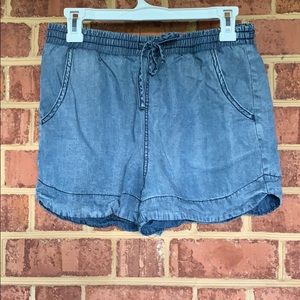 Flowy “jean” shorts
